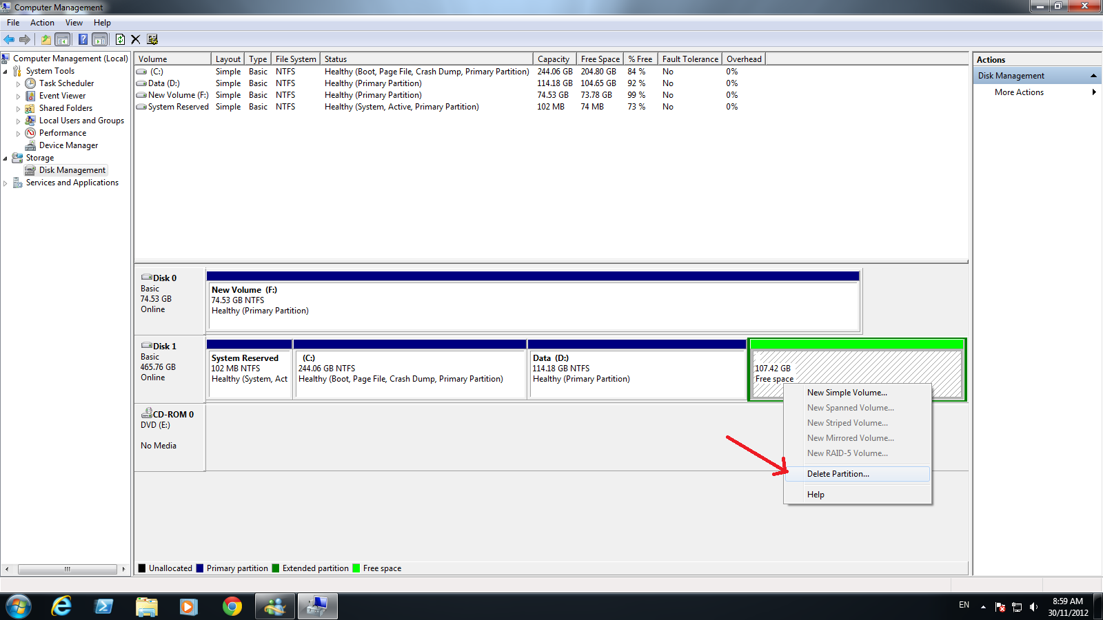 Delete Partition